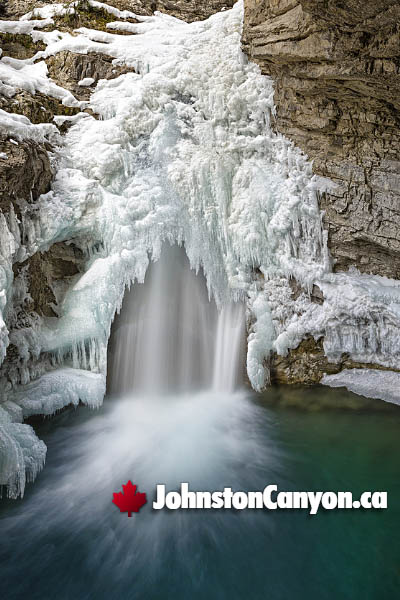 Johnston Canyon Winter Frozen Falls